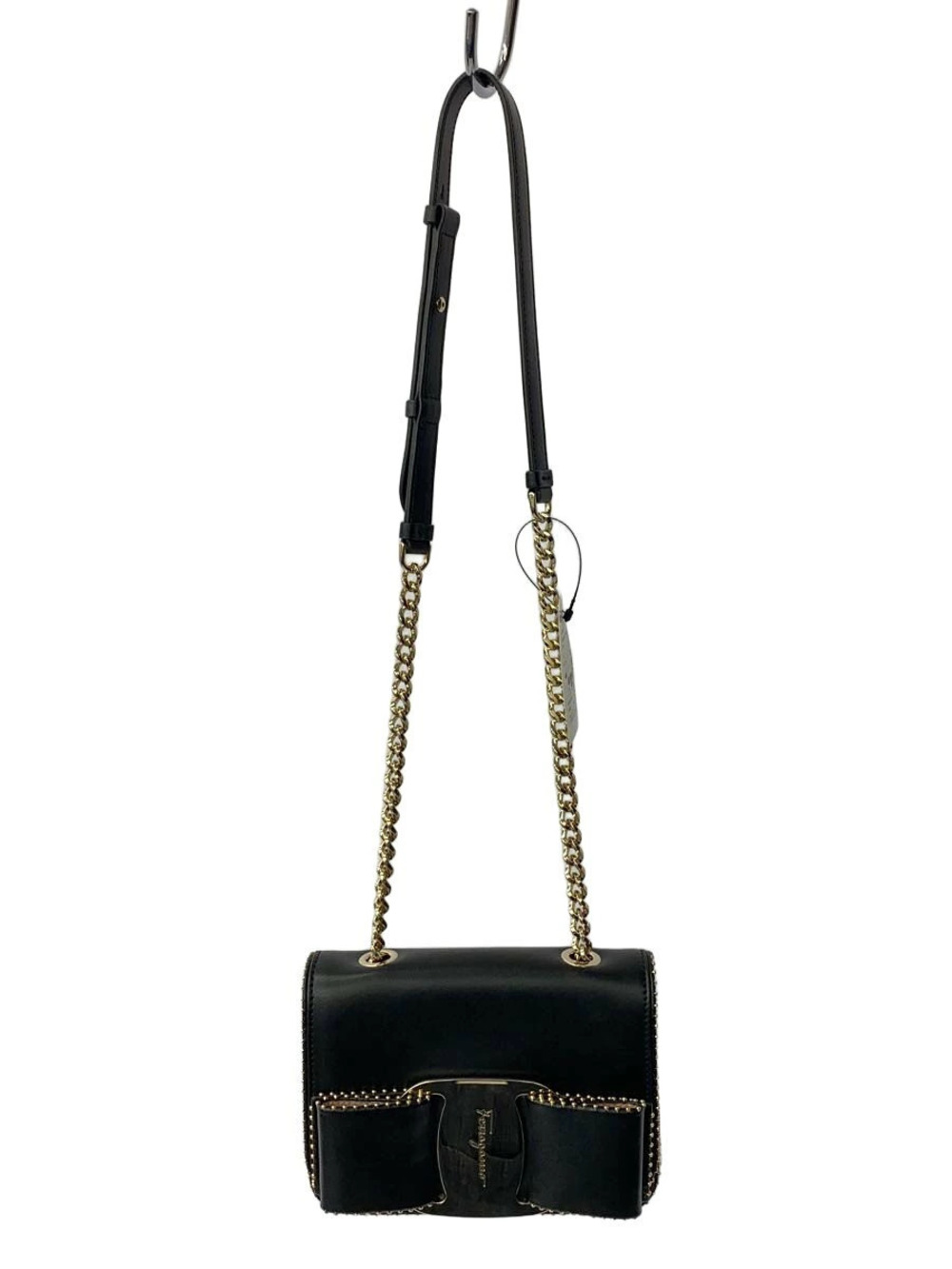 Salvatore Ferragamo Shoulder Bag Leather Black